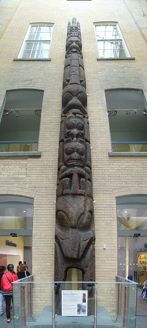 Totem pole in World Museum, Liverpool
