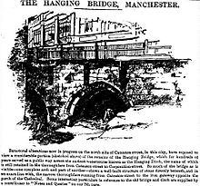 The Hanging Bridge in 1890 - from the Manchester Times newspaper Hanging Bridge Manchester Times, June 14, 1890.jpg