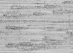 Seismograph recording of harmonic tremor Harmonic-tremor.jpg