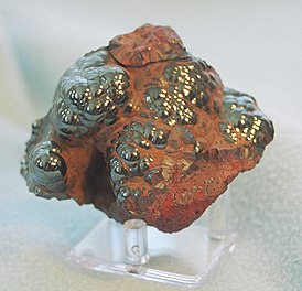 Una variedad de hematites "cabeza de cristal rojo".  Míchigan, (Estados Unidos)