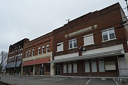 Railroad Avenue in het centrum