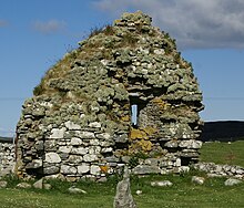 The remains of the early 13th-century Howmore monastery