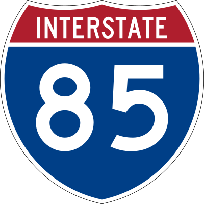 Interstate 85 in North Carolina