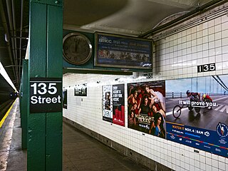 <span class="mw-page-title-main">135th Street station (IND Eighth Avenue Line)</span> New York City Subway station in Manhattan