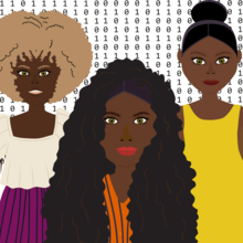 Il·lustració gràfica de Black Girls CODE.