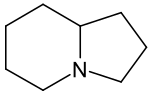 Structural formula of indolizidine