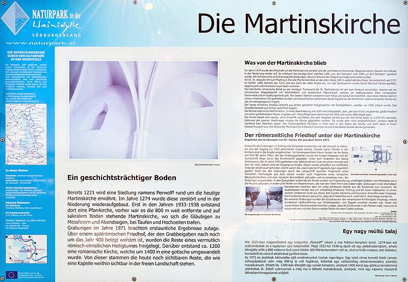 File:Info board at St. Martin, Deutsch Schützen (cropped).jpg