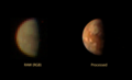 Low resolution image of Jupiter's moon Io, processed by Roman Tkachenko