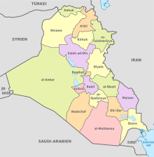 Iraq, administrative divisions - de - colored.svg