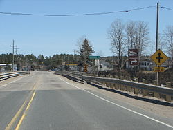 Highway 17 and bridge over the Mississagi River in Iron Bridge. Iron Bridge ON.jpg