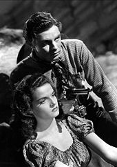 Jack Buetel and Jane Russell in the film Jack Buetel-Jane Russell in The Outlaw.jpg