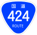 National Route 424 schild