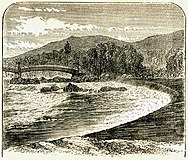 Jay Bridge Falls in 1869