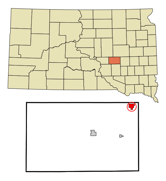 File:Jerauld County South Dakota Incorporated and Unincorporated areas Alpena Highlighted.svg