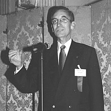 James E. Ferrell addresses audience members in 1998 in Rome after being introduced as President of the World LP Gas Association. Jim Ferrell.jpg