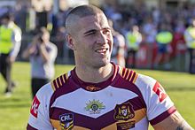 Thompson playing for Country in the 2015 City vs Country Origin Joel Thompson playing for Country in the City v Country in Wagga Wagga.jpg