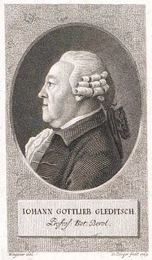 Johann Gottlieb Gleditsch, Stich von Daniel Berger (1789)