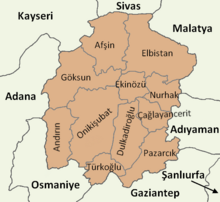 Kahramanmaraş location districts.png