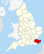 Pozicija Kenta na karti Engleske