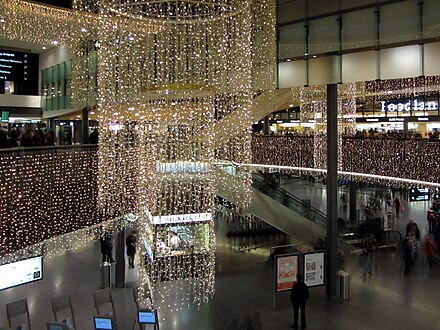 Inside, the Zurich Airport terminal is everything you'd expect - clean, efficient, elegant and quite expensive