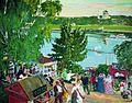 Boris Kustodiev. Promenade Along the Volga. 1909
