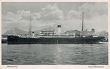 The Baependi, sunk on August 15, 1942 by the German submarine U-507, which resulted in the death of 270 people. LB+114+BAEPENDY.jpg