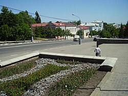 Sztarij Oszkol központja. E hely közelében voltak a magyar tábori kórház halottai eltemetve.