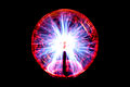 Excited neon in a plasma globe (red)