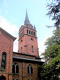 Lutherkirche Haßlau: Church in the old location Haßlau (with equipment) as well as enclosure of the property