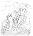 La déesse Sól et le dieu Máni (par Lorenz Frølich).