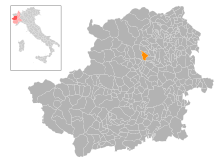 Localisation de Rocca Canavese