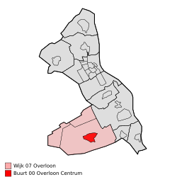 Location of Overloon in Municipality of Boxmeer