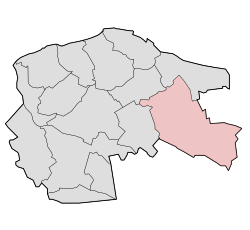 Location of IJzendijke in the municipality of Sluis