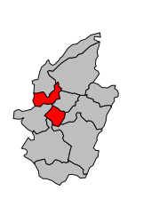 Canton de Saint-Dié-des-Vosges-Ouest - Carte