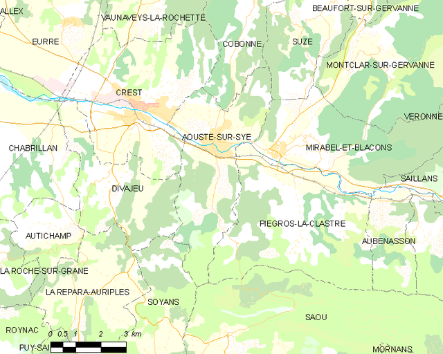 Aouste-sur-Sye - Localizazion