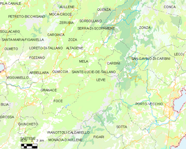 Mapa obce Levie