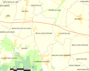 Poziția localității Bouilly-en-Gâtinais