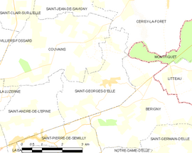 Mapa obce Saint-Georges-d’Elle
