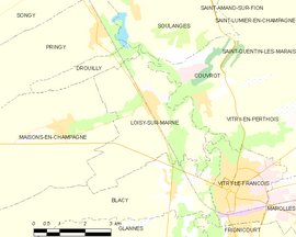 Mapa obce Loisy-sur-Marne