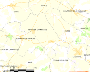Poziția localității Neuvy-en-Champagne