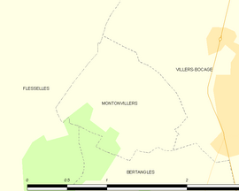 Mapa obce Montonvillers