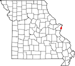 Map of Missouri highlighting Saint Louis City.svg