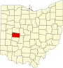Karta över Ohio som markerar Champaign County.svg