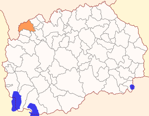Община Тетово на карте
