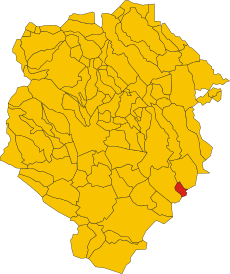 Map of comune of Gifflenga (province of Biella, region Piedmont, Italy).svg