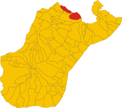 Elhelyezkedése Reggio Calabria térképén