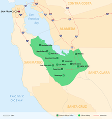 Visualización del mapa de Silicon Valley