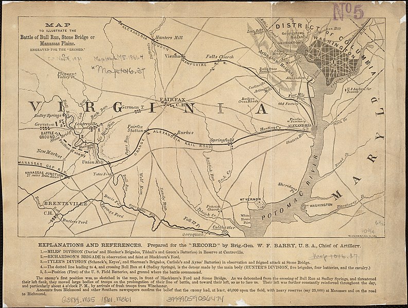 File:Map to illustrate the battle of Bull Run, Stone Bridge or Manassas Plains (5121142208).jpg