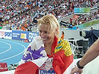 Bronzemedaillengewinnerin Marta Domínguez – sie wurde 2002 und 2006 Europameisterin auf dieser Strecke, später gab es für sie eine Dopingsperre[3]