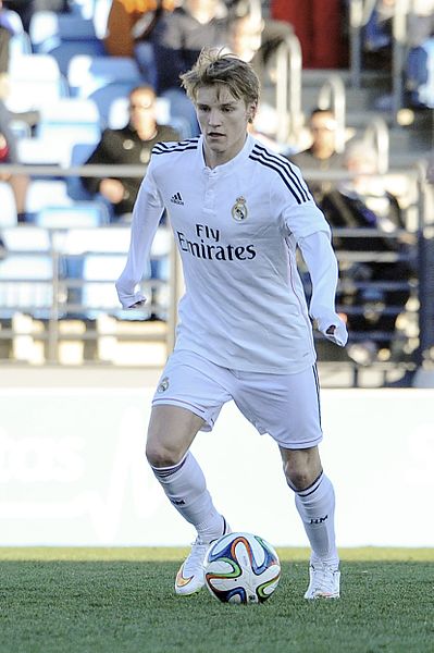 Ødegaard playing for Real Madrid Castilla in 2015